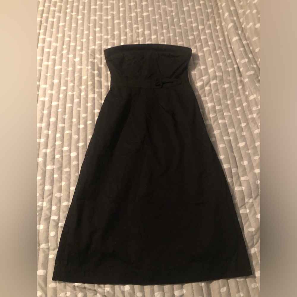 Perfect strapless little black dress
